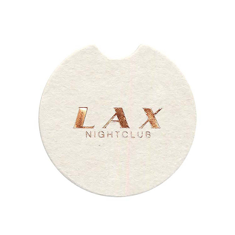 Foil Stamped 40 pt., Car Coaster - White High Density Coasters - The 500 Line