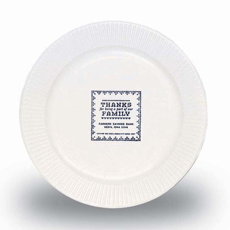 7" White Paper Plate - The 500 Line