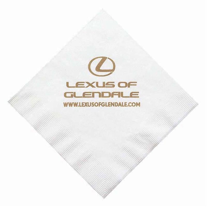 6.5"x6.5" White 2-Ply Luncheon Napkins - High Lines