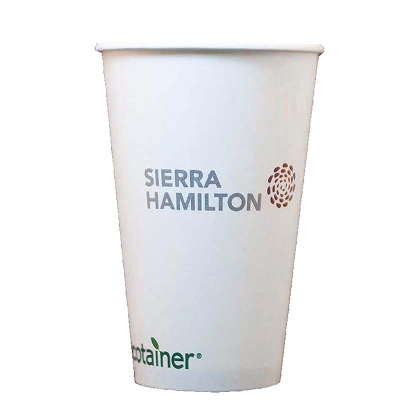 16 Oz. Eco-Friendly Solid White Cups - High Lines