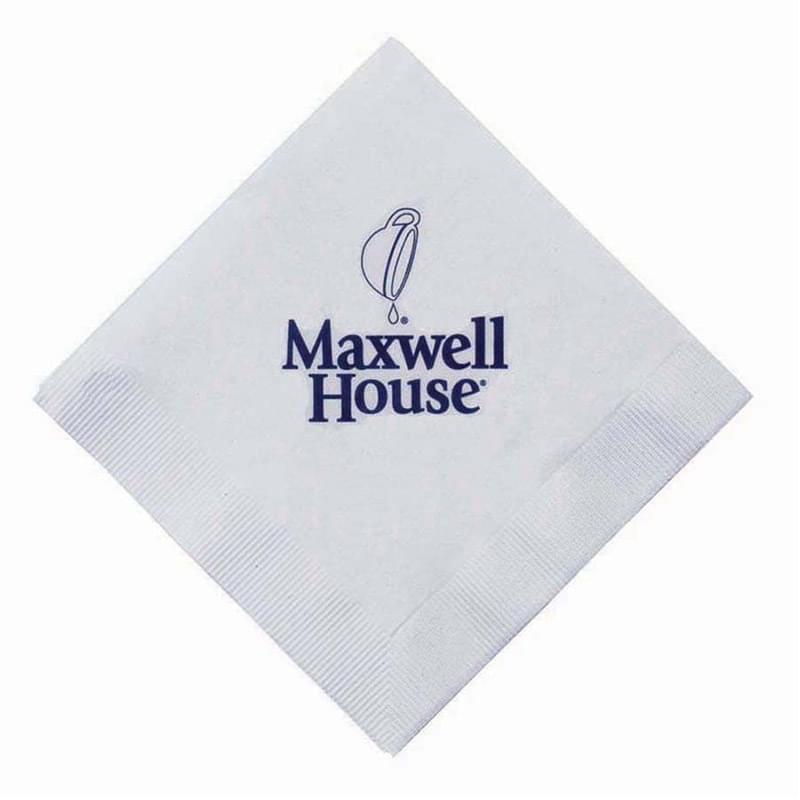 5"x5" White 3-Ply Beverage Napkins - High Lines