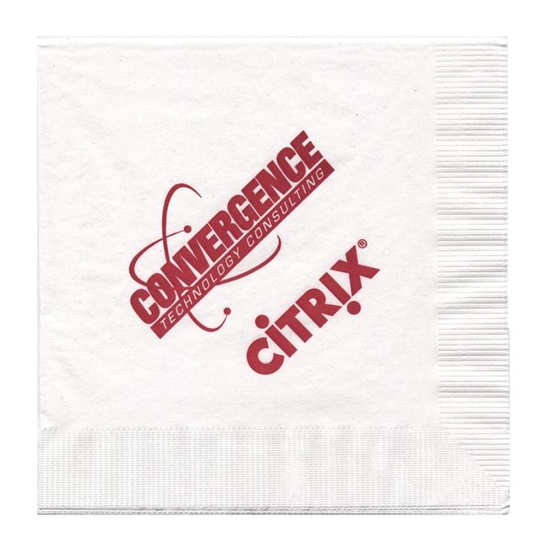 6.5"x6.5" White 3-Ply Luncheon Napkins - High Lines