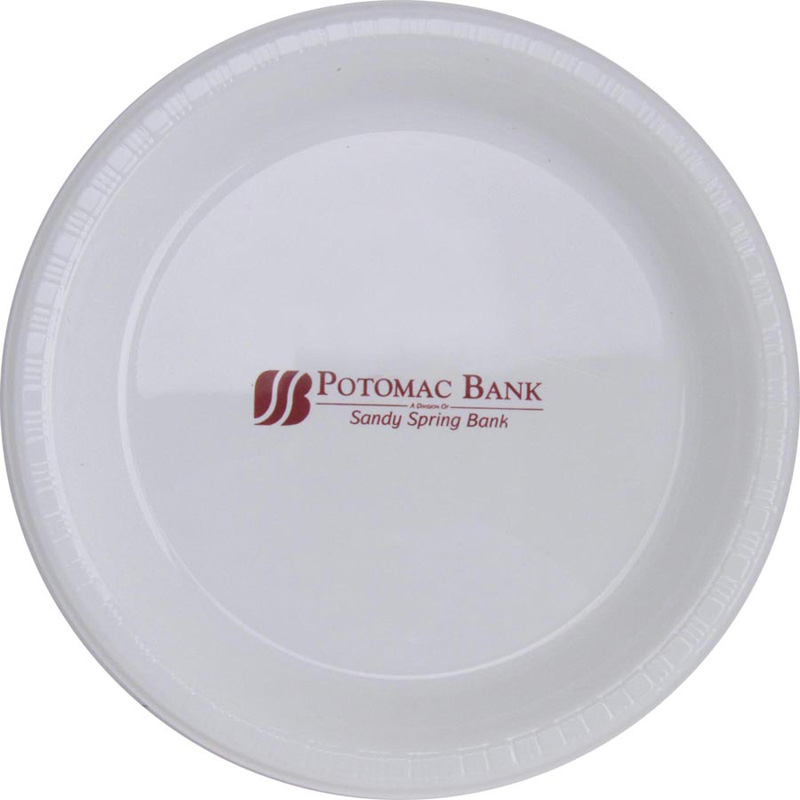 9" White Plastic Plate - The High Lines