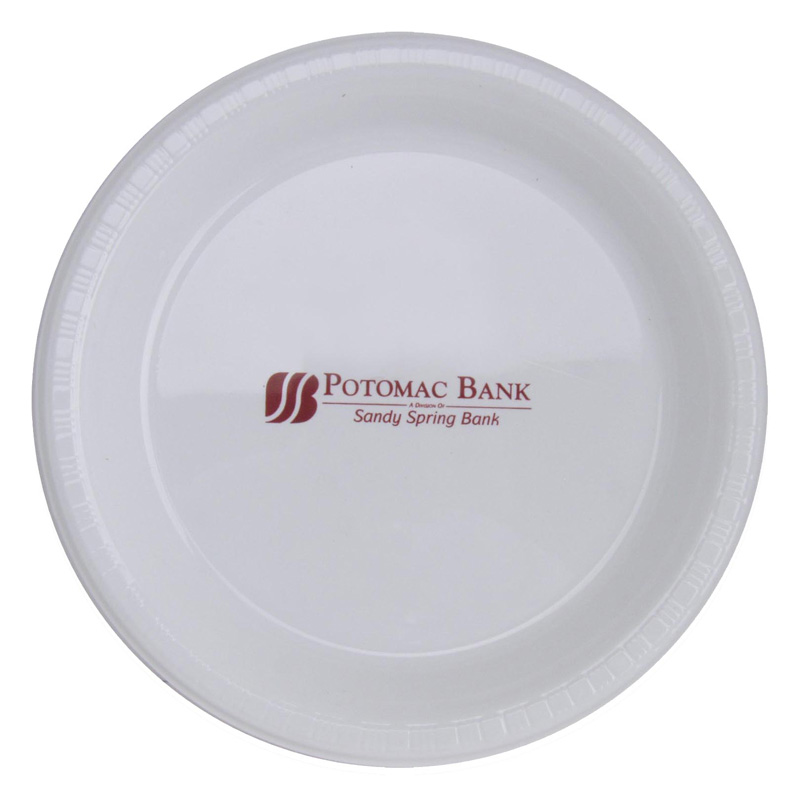7" Colorware White Plastic Plates - The 500 Line