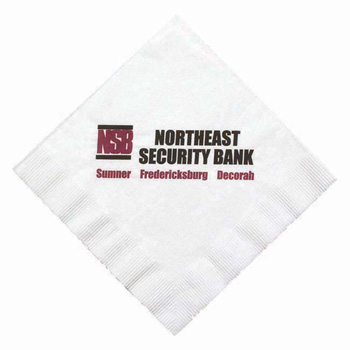 6.5"x6.5" White 1-Ply Coin Edge Embossed Luncheon Napkins - The 500 Line