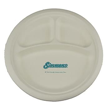 10" Eco-Friendly Compartment Plates - High Lines
