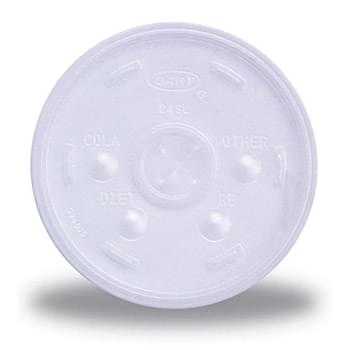 Clear 8 Oz. Foam Cup Straw-Slotted Lid