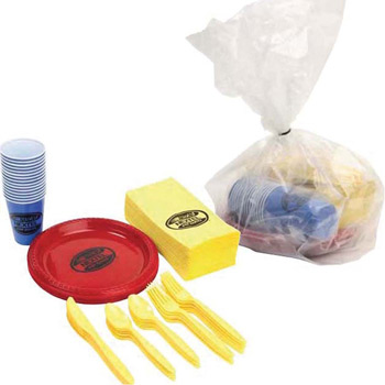 Paper Set Packaged in Disposable Bag - Tailgater Set - The 500 Line